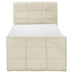 POSTELJA BOXSPRING 100 cm x 200 cm, tekstil, leseni materiaal krem barve thumbnail 5
