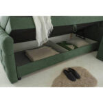 BOXSPRING BED 180 cm x 200 cm, textiel, houtmateriaal olijfgroen thumbnail 5