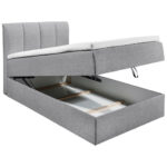 BOXSPRINGBED 120 cm x 200 cm, grijs textiel thumbnail 4