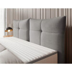 BOXSPRINGBED 180 cm x 200 cm, grijs leer thumbnail 3