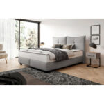 BOXSPRINGBED 180 cm x 200 cm, grijs leer thumbnail 7