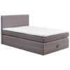 BOXSPRINGBED 140 cm x 200 cm, textiel, materiaal hout grijs