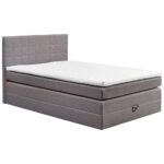 BOXSPRINGBED 140 cm x 200 cm, textiel, materiaal hout grijs thumbnail 1