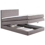 BOXSPRINGBED 140 cm x 200 cm, textiel, materiaal hout grijs thumbnail 3