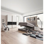 BOXSPRINGBED 140 cm x 200 cm, textiel, materiaal hout grijs thumbnail 4