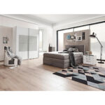 BOXSPRINGBED 140 cm x 200 cm, textiel, materiaal hout grijs thumbnail 5