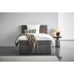 BOXSPRINGBED 120 cm x 200 cm, grijs textiel thumbnail 2