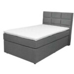 BOXSPRINGBED 100 cm x 200 cm, grijs textiel thumbnail 3