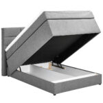 BOXSPRINGBED 120 cm x 200 cm, grijs textiel thumbnail 4