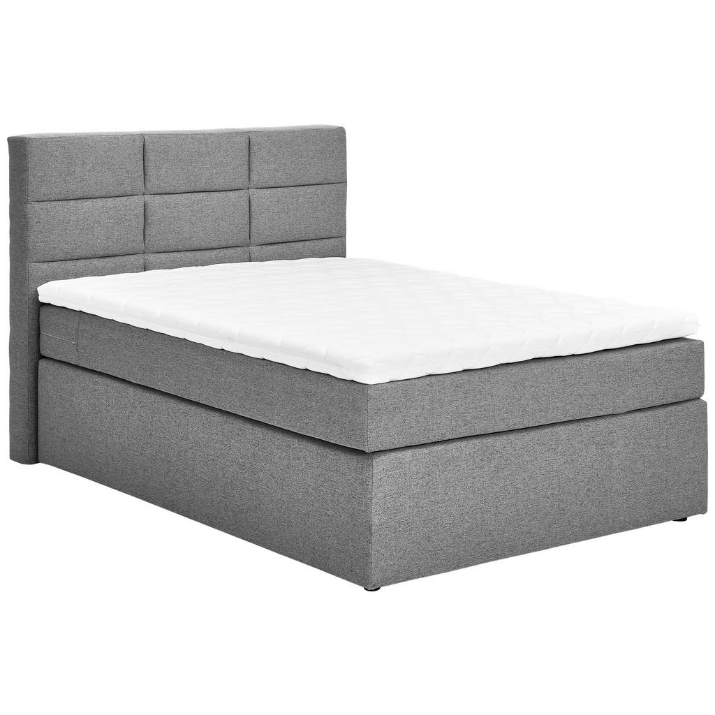 BOXSPRINGBED 120 cm x 200 cm, grijs textiel
