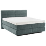BOXSPRINGBED 180 cm x 200 cm, grijsgroen textiel thumbnail 1