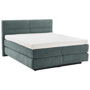 BOXSPRINGBED 180 cm x 200 cm, grijsgroen textiel