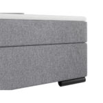 BOXSPRING BED 160 cm x 200 cm, wood, textile, light gray cardboard thumbnail 6