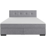 BOXSPRING BED 160 cm x 200 cm, wood, textile, light gray cardboard thumbnail 7