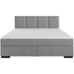 BOXSPRING BED 160 cm x 200 cm, wood, textile, light gray cardboard thumbnail 7