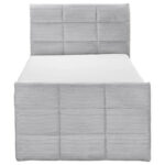 BOXSPRING BED 100 cm x 200 cm, textiel, lichtgrijs houtmateriaal thumbnail 6