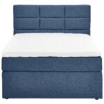 BOXSPRINGBED 140 cm x 200 cm, donkerblauw textiel thumbnail 4