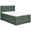 BOXSPRINGBED 120 cm x 200 cm, donkergroen textiel