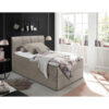 BOXSPRINGBED 120 cm x 200 cm, vuilbruin textiel