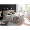BOXSPRINGBED 180 cm x 200 cm, vuilbruin textiel
