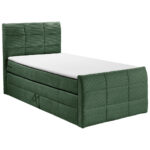 BOXSPRINGBED 100 cm x 200 cm, textiel, houtmateriaal groen thumbnail 2