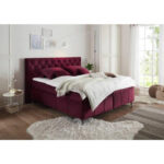 BOXSPRINGBED 180 cm x 200 cm, textiel, houtmateriaal lila thumbnail 2