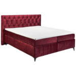 BOXSPRINGBED 180 cm x 200 cm, textiel, houtmateriaal lila thumbnail 1