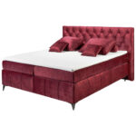 BOXSPRINGBED 180 cm x 200 cm, textiel, houtmateriaal lila thumbnail 5