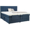 BOXSPRINGBED 180 cm x 200 cm, blauw textiel