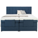BOXSPRINGBED 180 cm x 200 cm, blauw textiel thumbnail 7