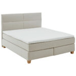 BOXSPRINGBED 180 cm x 200 cm, wit textiel thumbnail 1