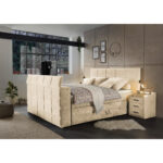 BOXSPRINGBED 180 cm x 200 cm, gebakken kleur textiel thumbnail 5