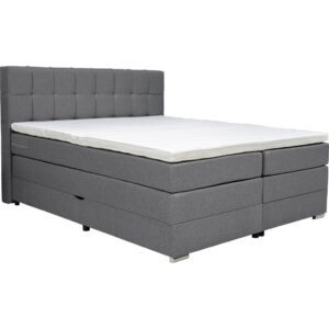 BOXSPRINGBED 180 cm x 200 cm, grijs textiel