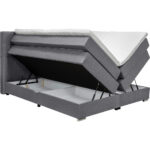 BOXSPRINGBED 160 cm x 200 cm, grijs textiel thumbnail 2