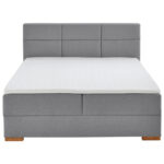 BOXSPRINGBED 180 cm x 200 cm, grijs textiel thumbnail 3
