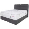 BOXSPRINGBED 180 cm x 200 cm, textiel, materiaal hout grijs