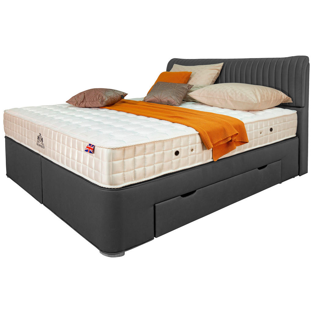BEDBOXSPRING x, textiel grijs