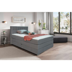 BEDBOXSPRING x, materiaal hout, textiel, grijs hout