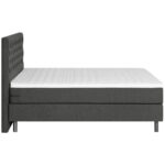 BOXSPRINGBED 180 cm x 200 cm, textiel antraciet thumbnail 5
