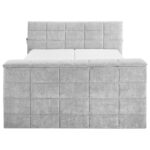 BOXSPRINGBED 180 cm x 200 cm, zilverkleurig textiel thumbnail 6
