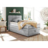 BOXSPRINGBED 120 cm x 200 cm, zilverkleur