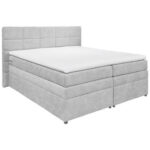 BOXSPRINGBED 180 cm x 200 cm, zilverkleurig textiel thumbnail 2