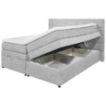 BOXSPRINGBED 180 cm x 200 cm, zilverkleurig textiel thumbnail 5
