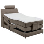 BOXSPRINGBED 120 cm x 200 cm, textiel, bruin houten materiaal thumbnail 4