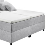 BOXSPRINGBED 180 cm x 200 cm, textiel, lichtgrijs houtmateriaal thumbnail 6