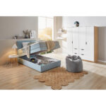 BOXSPRINGBED 90 cm x 200 cm, textiel lichtblauw thumbnail 4