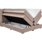 BOXSPRINGBED 180 cm x 200 cm, lichtbruin textiel thumbnail 2