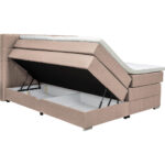 BOXSPRINGBED 180 cm x 200 cm, lichtbruin textiel thumbnail 3