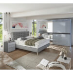 BOXSPRINGBED 180 cm x 200 cm, lichtgrijs textiel thumbnail 2