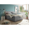 BOXSPRINGBED 180 cm x 200 cm, lichtgrijs